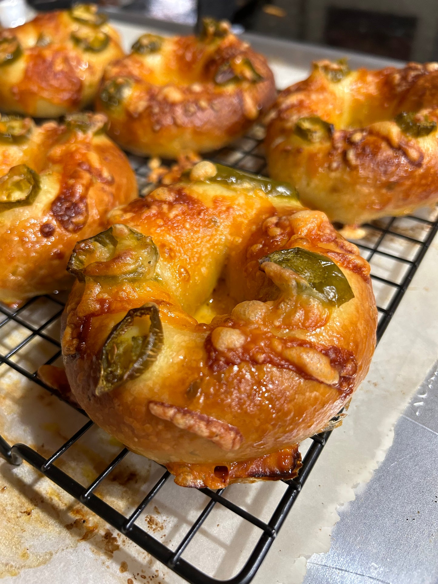 Jalapeño Cheddar Bagel