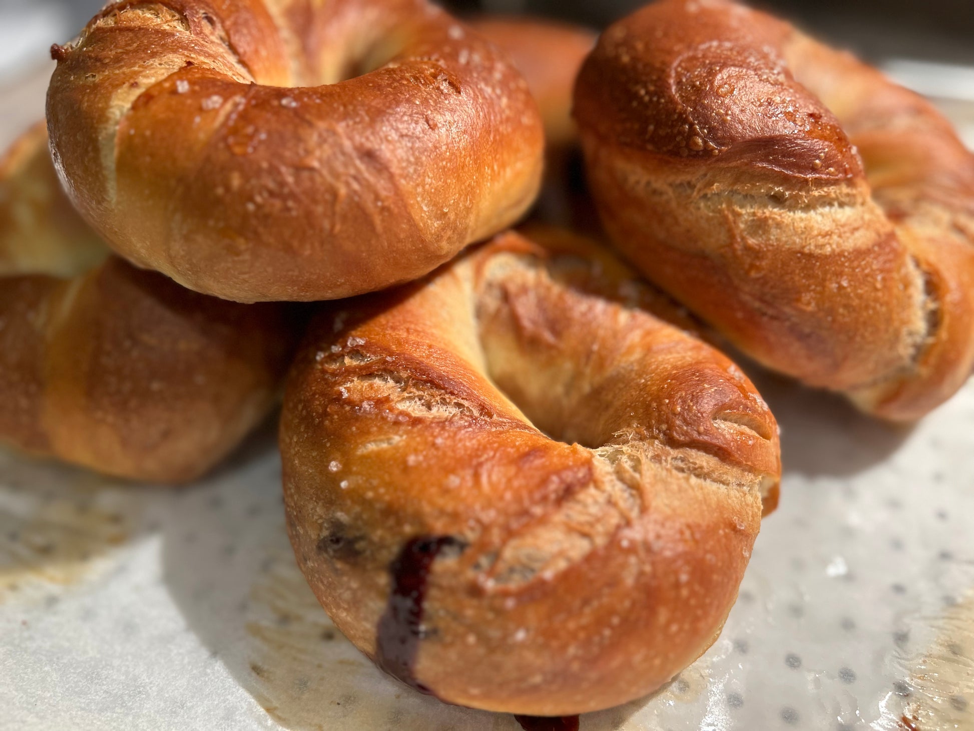 The Mona Lisa Bagel stuffed with Chocolate - Mont Royal Bagels