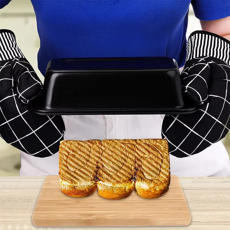 1 Piece Rectangle Loaf Pan Nonstick Carbon Steel Baking Bread Pan Kitchen Baking Tin Oblong Bread and Meat Bakeware YY121