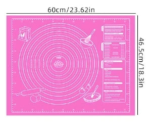 Large Silicone Pastry Mat | Non-Stick Dough Rolling Board