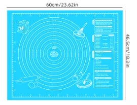 Large Silicone Pastry Mat | Non-Stick Dough Rolling Board