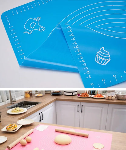 Large Silicone Pastry Mat | Non-Stick Dough Rolling Board