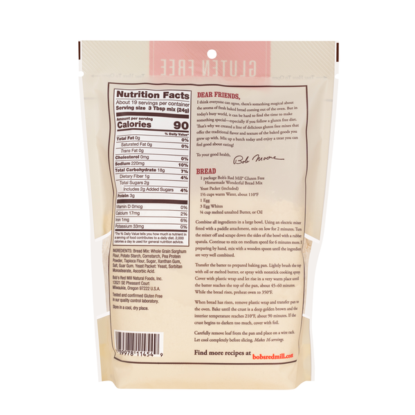 Bob's Red Mill Homemade Wonderful Bread Mix, Gluten Free